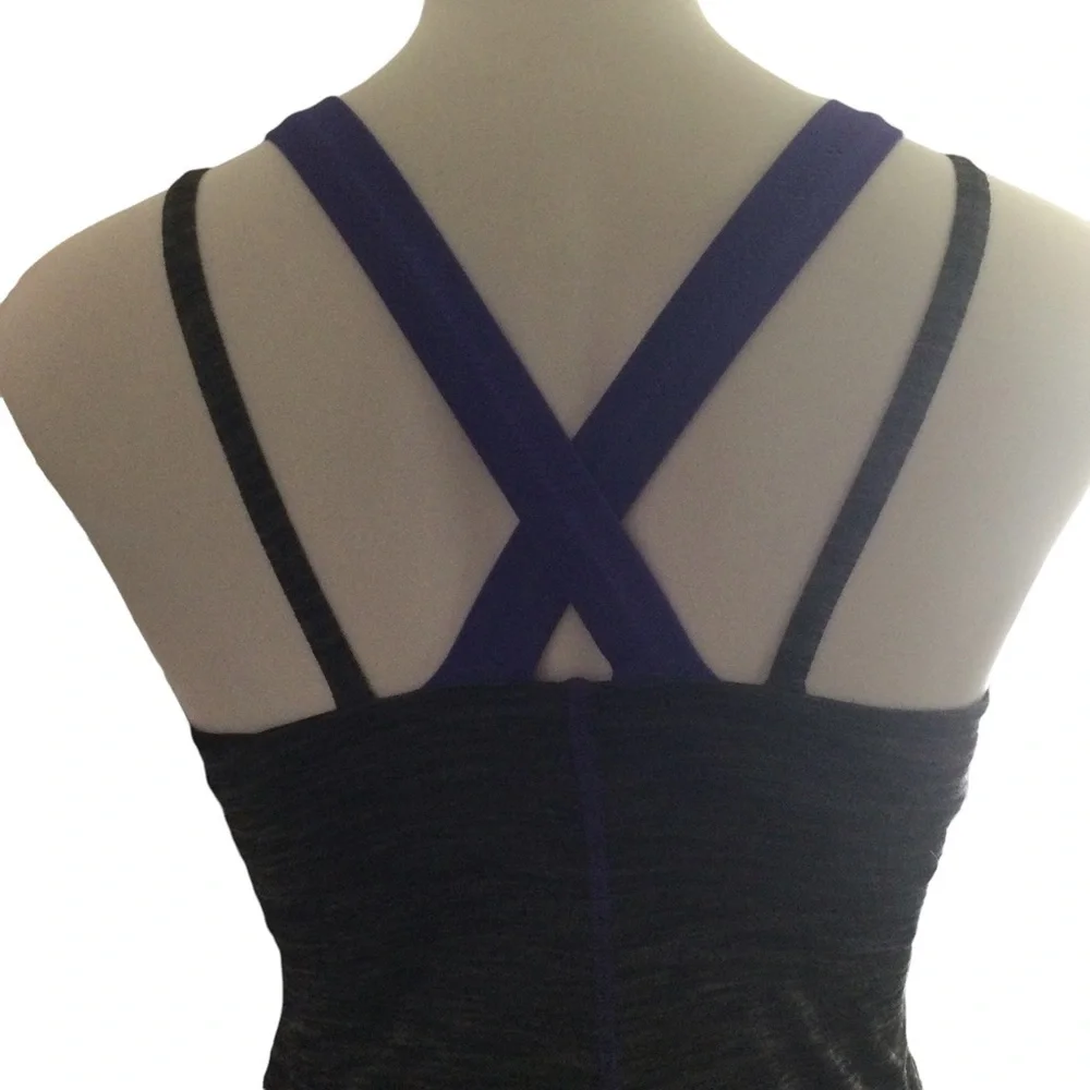 Lululemon Heather Black Iris‎ Purple Run for Gold Tank